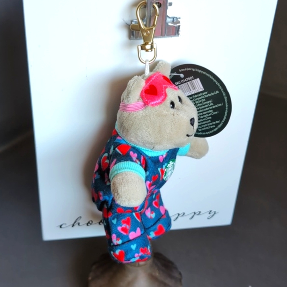 Bearista Plush Keychain Starbucks Mexico Limited Edition Valentines Collection - Picture 5 of 6